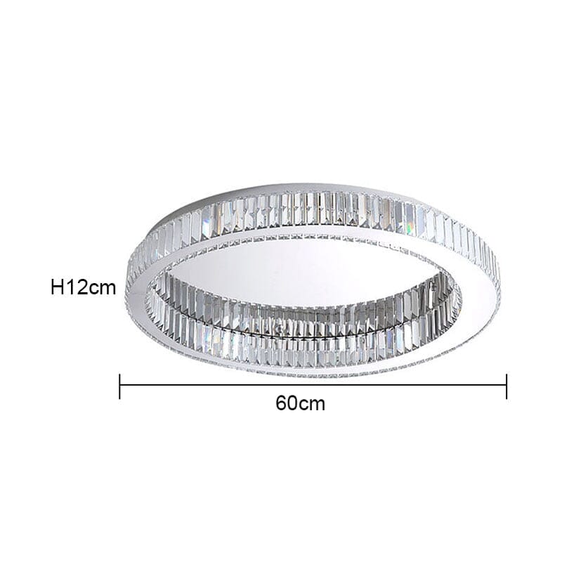 Lustre de chambre à coucher encastré Brigitte Ring Crystal