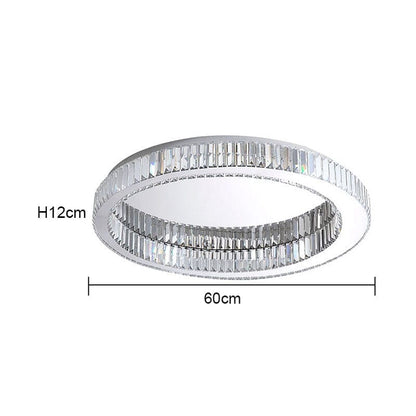 Lustre de chambre à coucher encastré Brigitte Ring Crystal