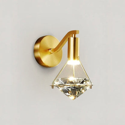 Applique murale Aurélien Diamond Crystal avec lueur moderne élégante