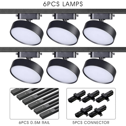 Lucie LED Track Light Adjustable Spotlight Rail Fixture