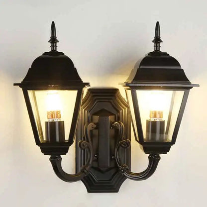 Applique murale extérieure double tête Camille Lampe de couloir moderne