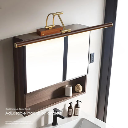 Élise Wood Grain Miroir avec LED Frontale pour Salle de Bain