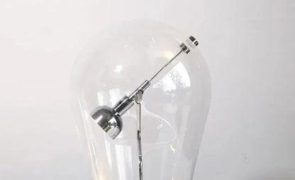 Adele Chrome Dimmable Glass Lamp