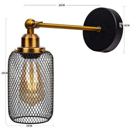Élise Retro Wood Industrial Wall Light E27 LED Loft Sconce Lamp