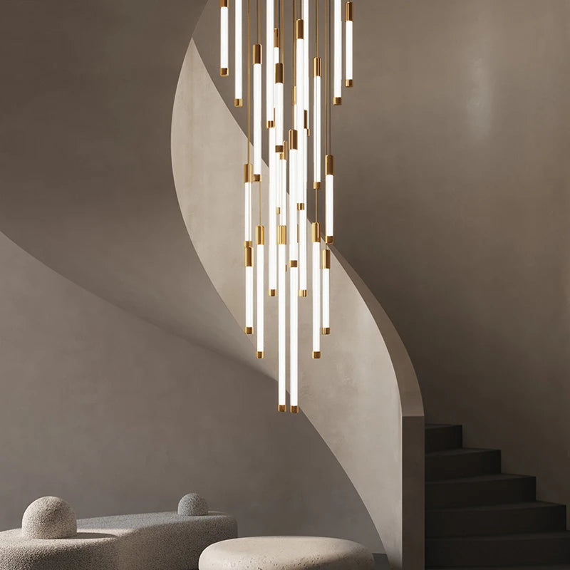 Geneviève Luxury Crystal LED Staircase Chandelier Light