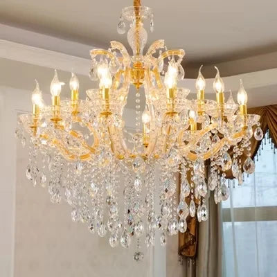 Lustre de restaurant nordique Éclairage classique de salon Lampe suspendue en cristal Lumière suspendue moderne pour la maison Lampe suspendue de hall