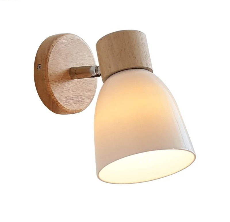 Applique murale Chloé en céramique avec accent en bois
