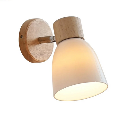 Applique murale Chloé en céramique avec accent en bois