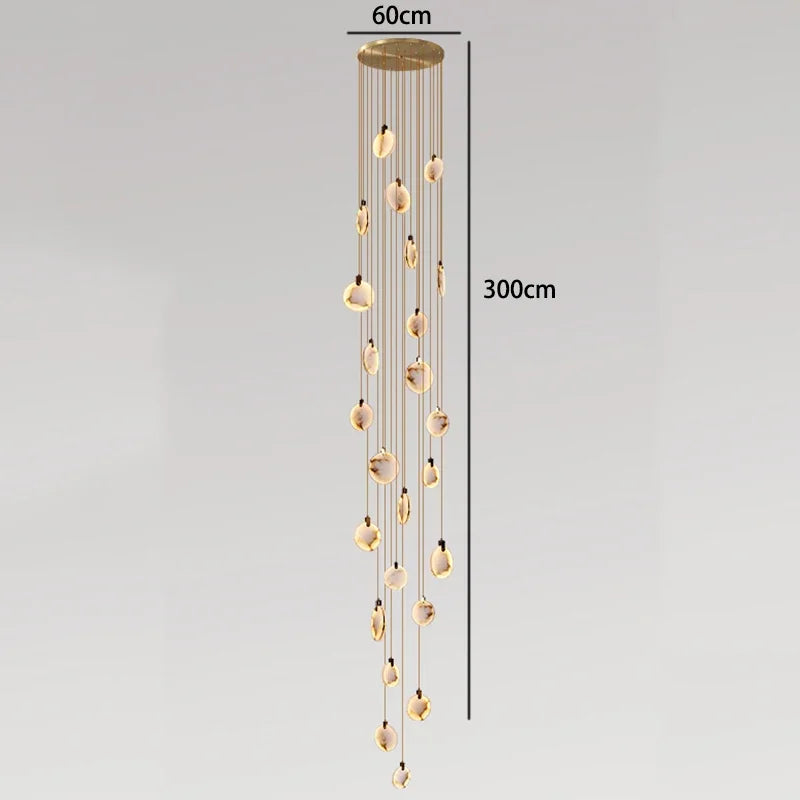 Amélie Modern Multi-Head LED Staircase Pendant Light