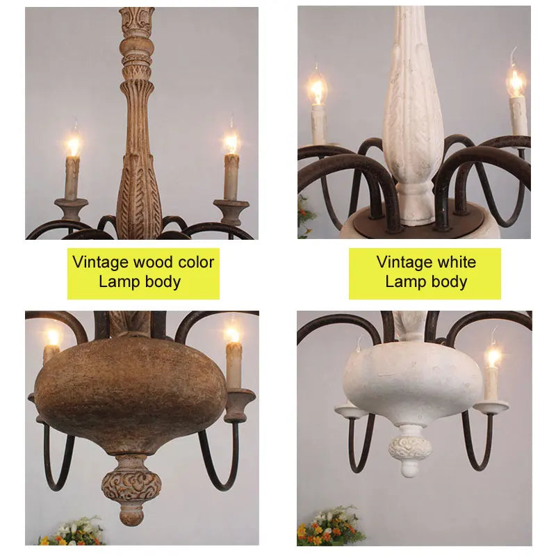 Suspension Vintage en Bois Élodie pour Salons et Salles à Manger