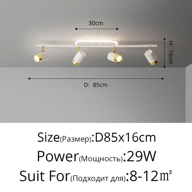Plafonnier Projecteur LED Élise Noir & Blanc Moderne
