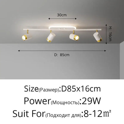 Plafonnier Projecteur LED Élise Noir & Blanc Moderne