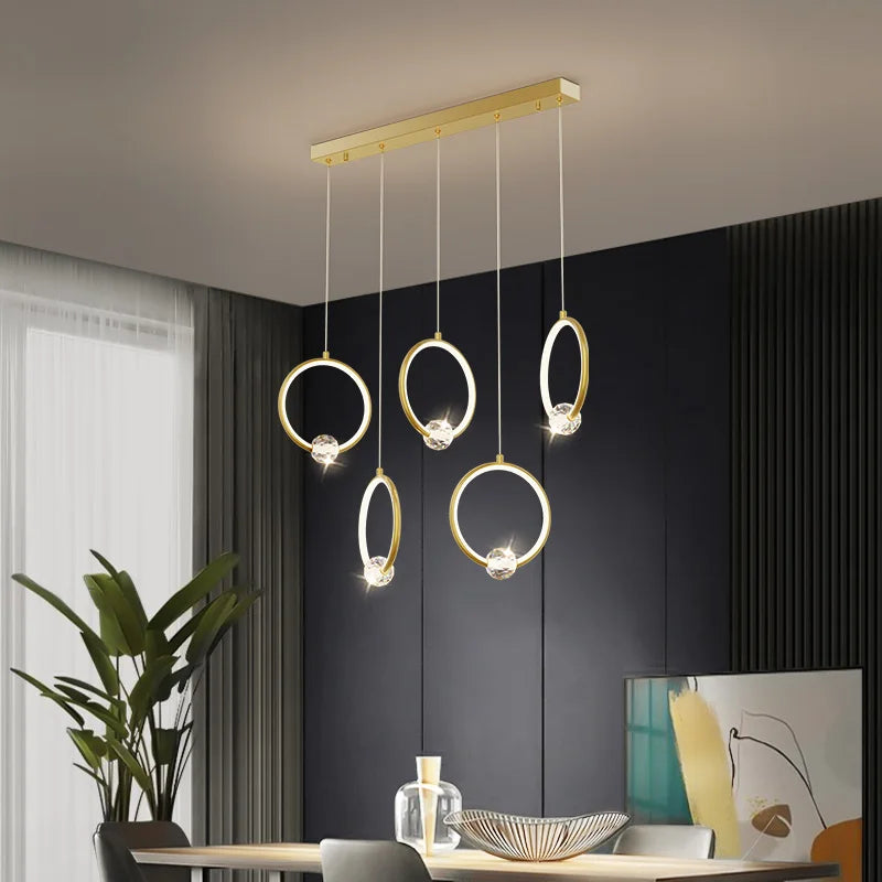 Lustre pendentif Margaux cuivre cristal