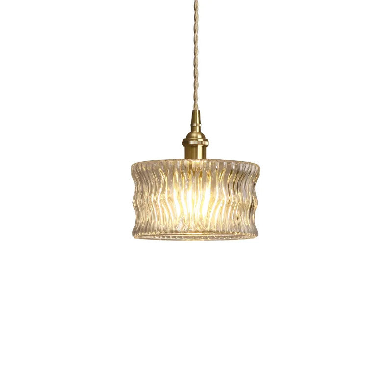 Suspension Camille Luxe Verre Noir et Or