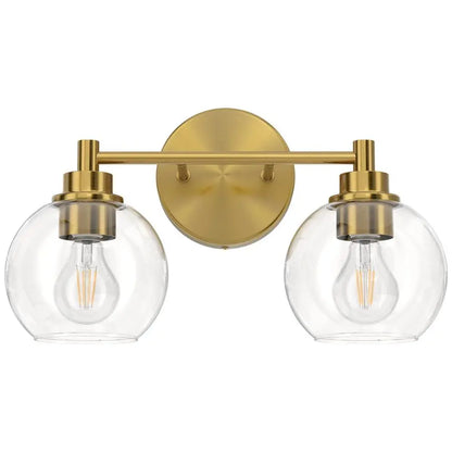 Élodie 2-Light Globe Vanity Wall Light E26 Glass Fixture