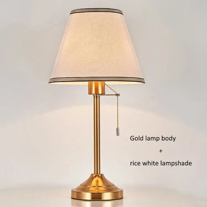Sophie American Metal Fabric Bedside Table Lamp E27 Reading Light