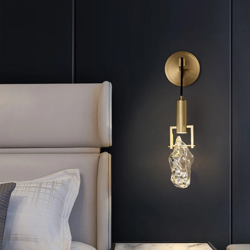 Elise Crystal Square Wall Lamp Nordic Modern