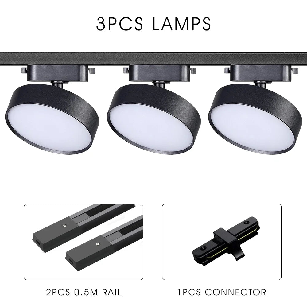 Lucie LED Track Light Adjustable Spotlight Rail Fixture
