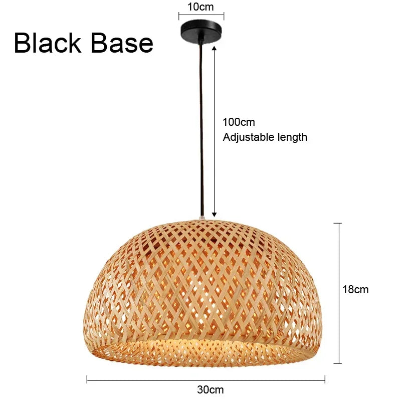 Aurélien Bamboo Rattan Pendant Light Handwoven Ceiling