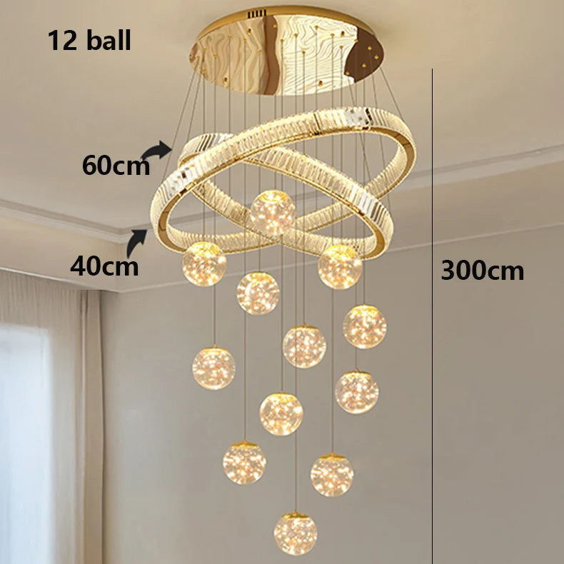 Lustre en colimaçon Aurielle Crystal Cascade