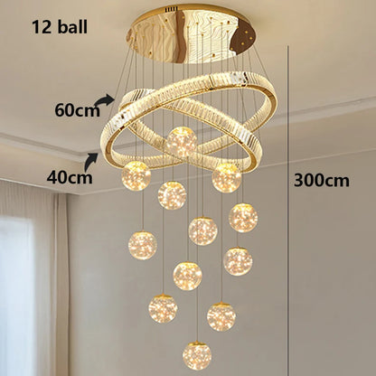 Lustre en colimaçon Aurielle Crystal Cascade