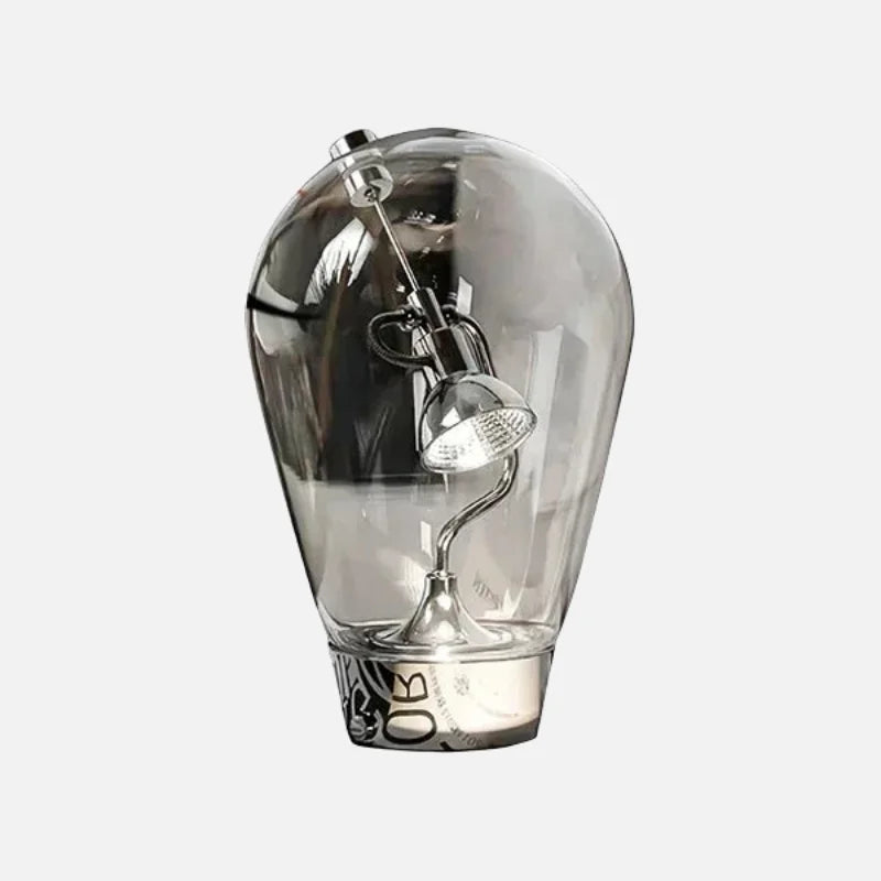 Adele Chrome Dimmable Glass Lamp