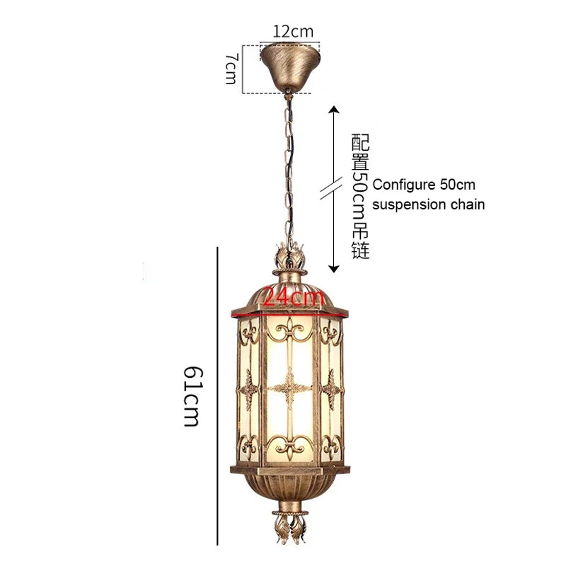 Suspension d'extérieur européenne Aurélie IP55 Lampe de jardin