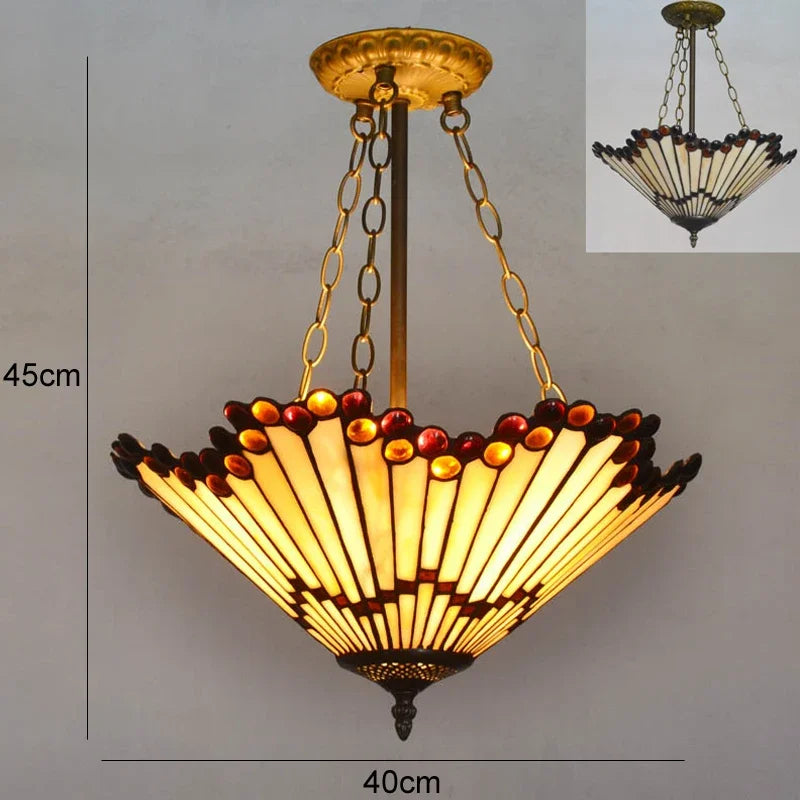 Colette Tiffany Suspension en Verre Coloré Méditerranéen
