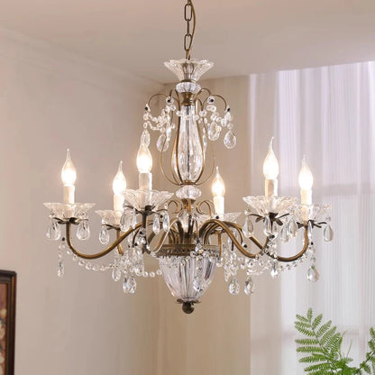 Lustre bougie en cristal de luxe Vivienne pour intérieurs élégants