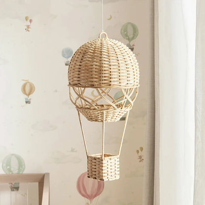 Décoration Suspendue Montgolfière en Rotin ÉLISE pour Enfants