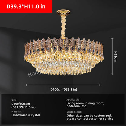 Plafonnier Suspendu Élodie Crystal Ring LED