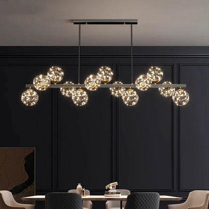 Lustre suspendu à LED moderne Aurélie pour salons et salles à manger