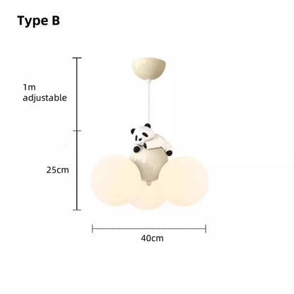 Élodie Crème Dessin Animé Ballon Ours Enfants Plafonnier Suspension Chambre