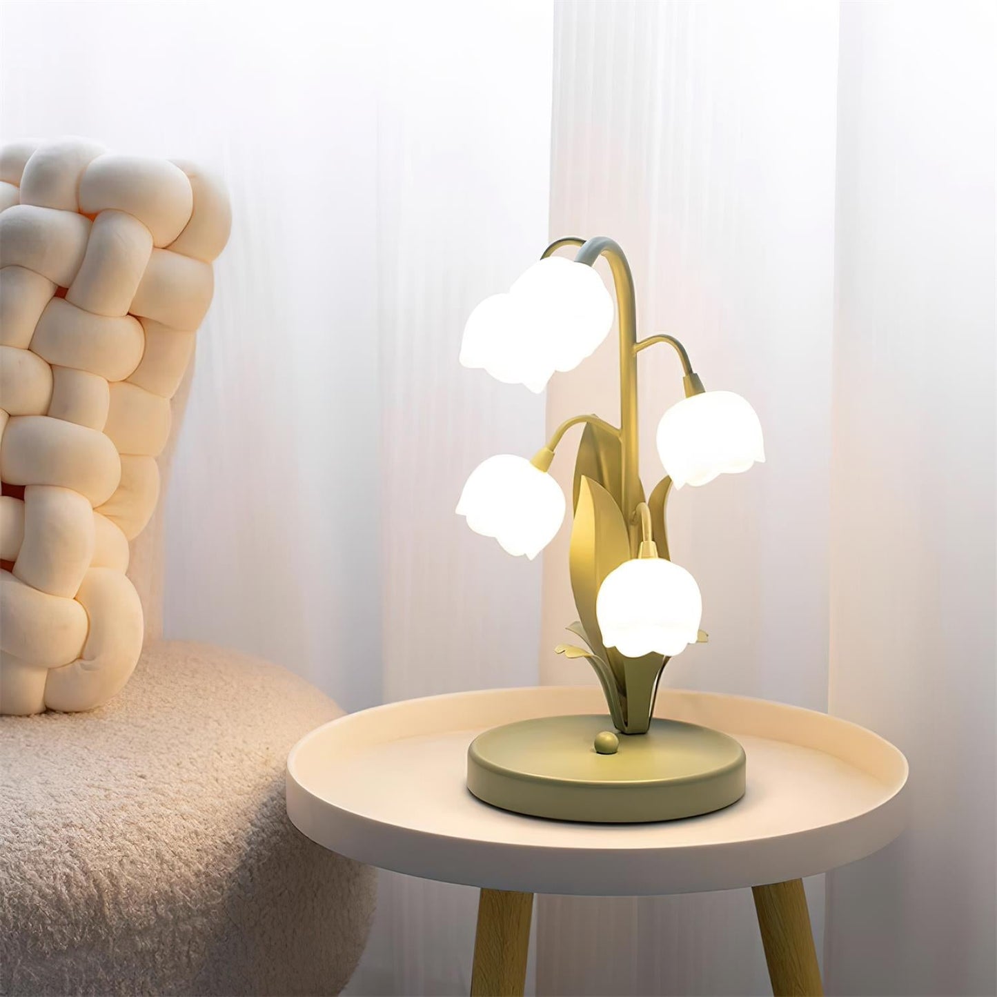 Élodie Orchid Blossom Table Lamp with Artistic Floral Design