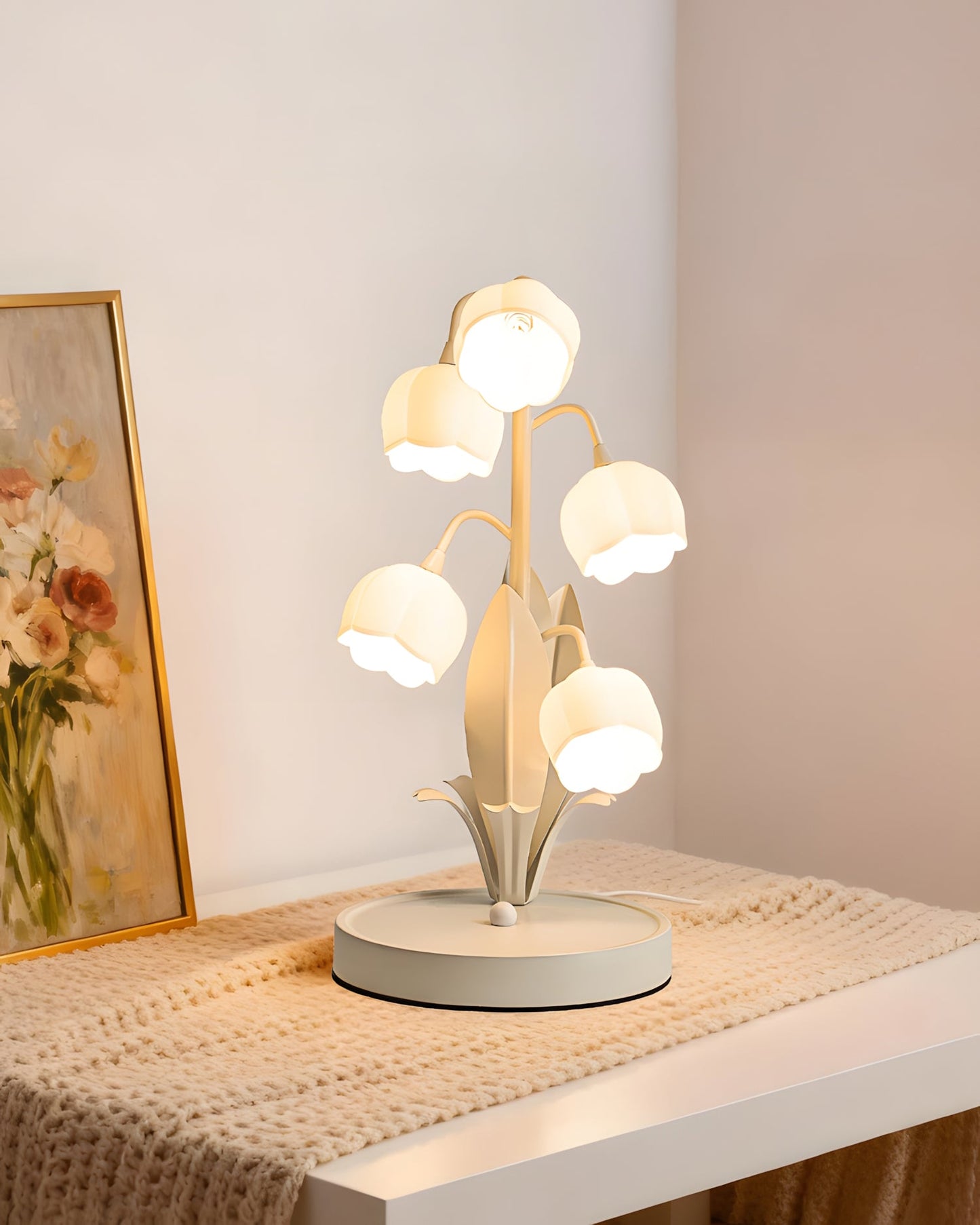 Élodie Orchid Blossom Table Lamp with Artistic Floral Design
