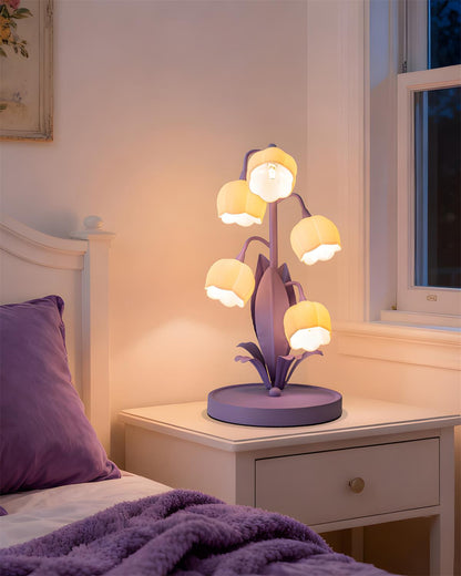 Élodie Orchid Blossom Table Lamp with Artistic Floral Design