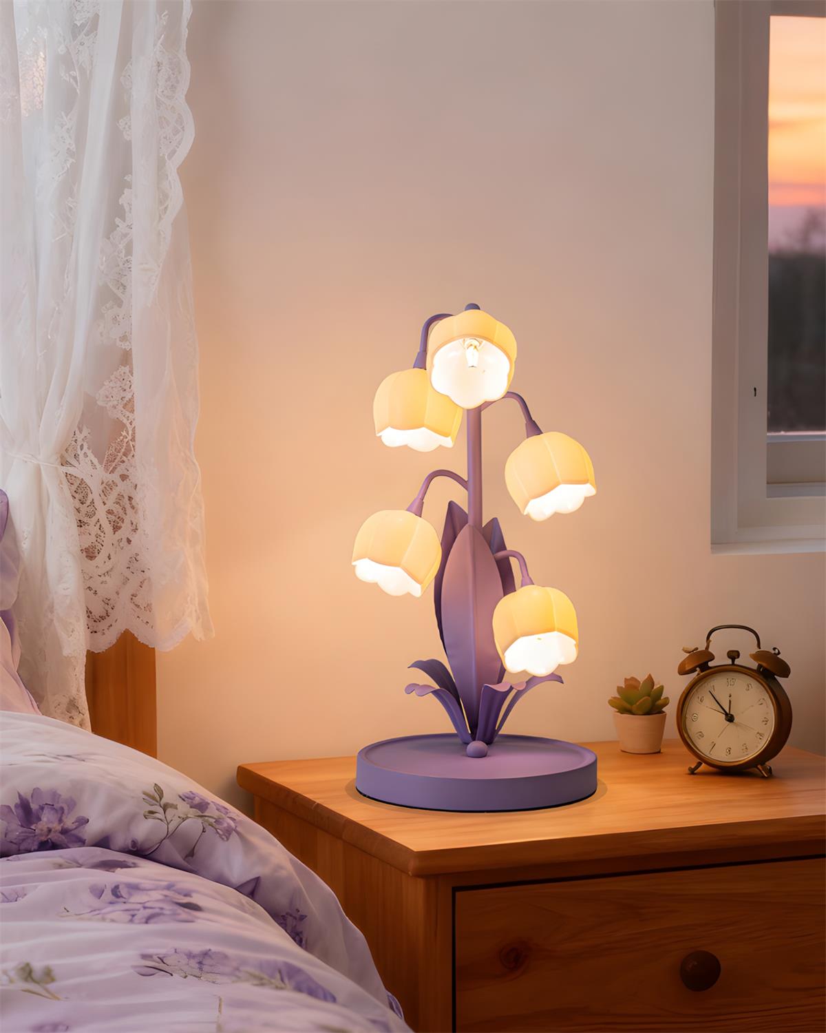 Élodie Orchid Blossom Table Lamp with Artistic Floral Design