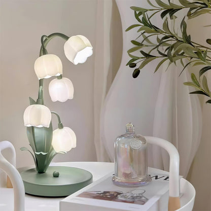 Élodie Orchid Blossom Table Lamp with Artistic Floral Design