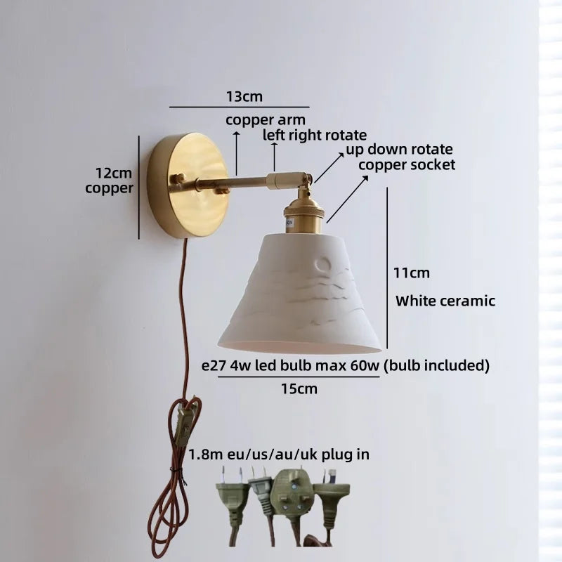 Élise Nordic White Iron LED Wall Lamp Kids Room Decor