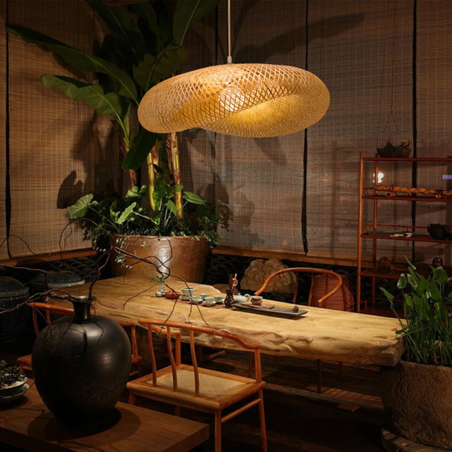 Juliette Bamboo Weaving Pendant Light