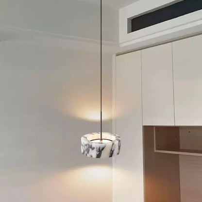 Pendentif Cœur en Pierre d'Albâtre Elara