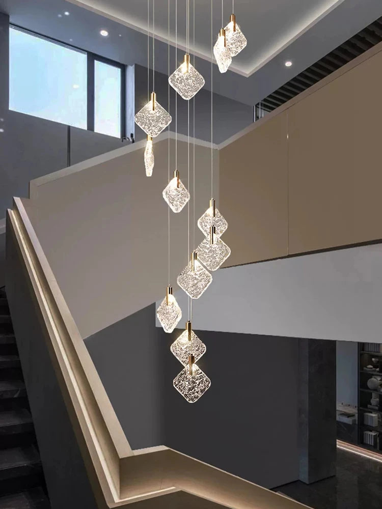 Lustre de plafond LED en cristal de luxe Isabelle