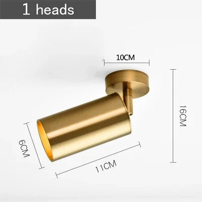 Plafonnier multipositions orientable Juliette Postmodern Gold GU10