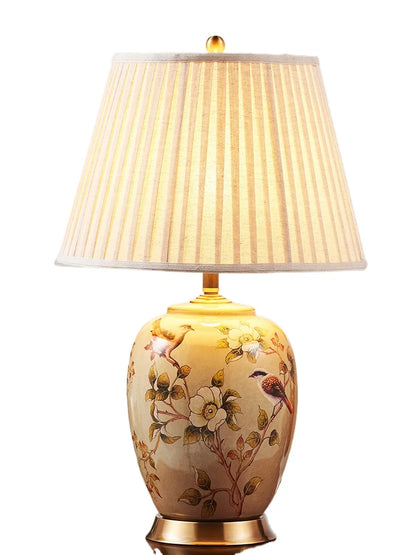 Grande lampe de table LED en céramique pour la décoration du salon et de la chambre