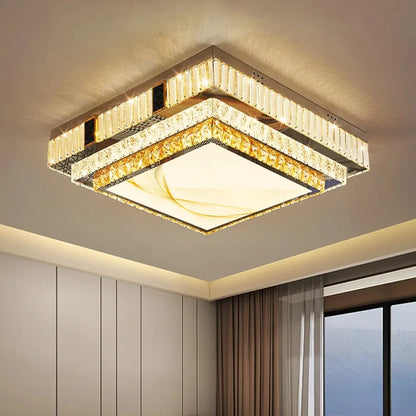 Plafonnier à LED encastrable Celestia Gold Crystal