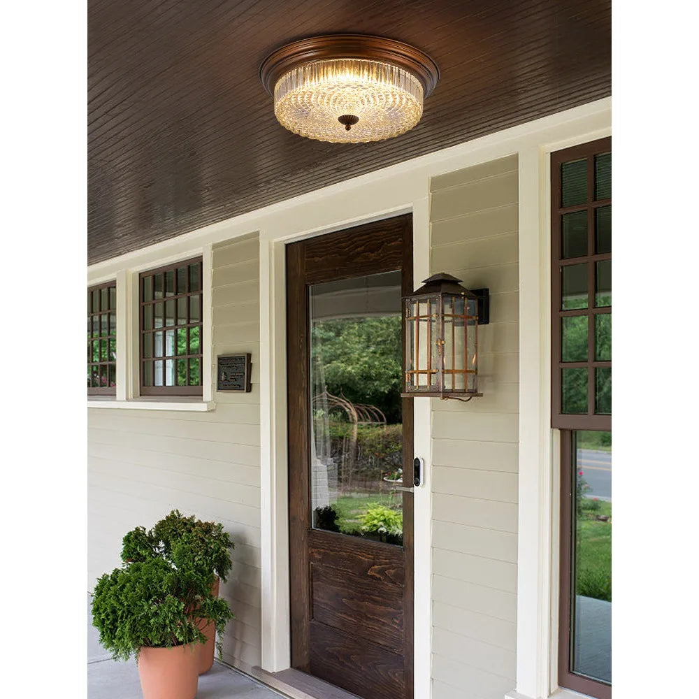 Geneviève Retro Ceiling Lamp Glass Metal Ambient Light
