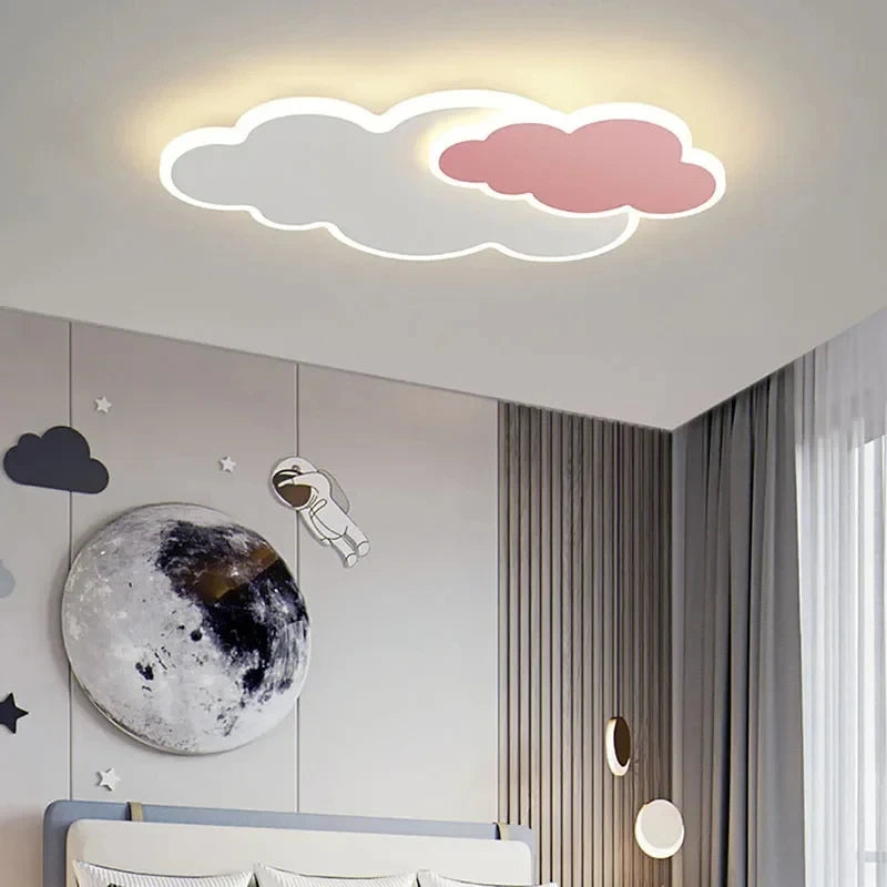 Plafonnier LED Élodie Creative Cloud pour chambre d'enfant, intensité variable