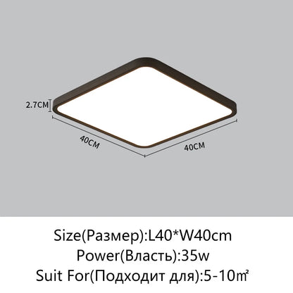Plafonnier LED Juliette ultra-plat, dimmable avec télécommande, style moderne
