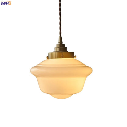 Élodie Glass Pendant Light with Copper Finish