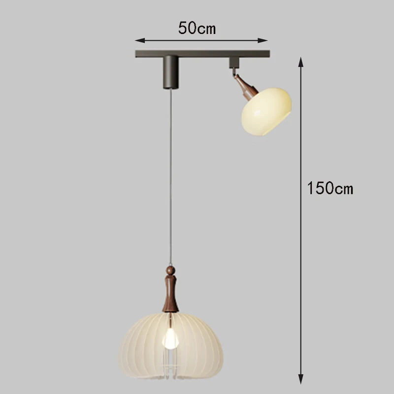 Lustre suspendu à plusieurs lampes en verre dépoli moderne Émile